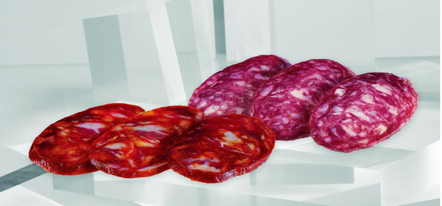 Lonchas de chorizo ibérico y salchichón ibérico elaborados de forma tradicional